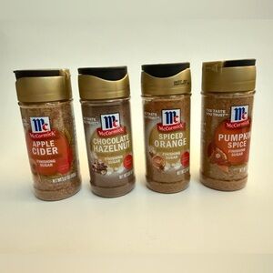 New ~ McCormick Limited Edition Holiday Finishing Sugar 2025 ~ Set Of 4